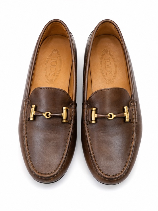 Tod's Shoes - Tod’s Brown Leather Horsebit Loafers EU 38 US 7.5 Made in Italy Classic